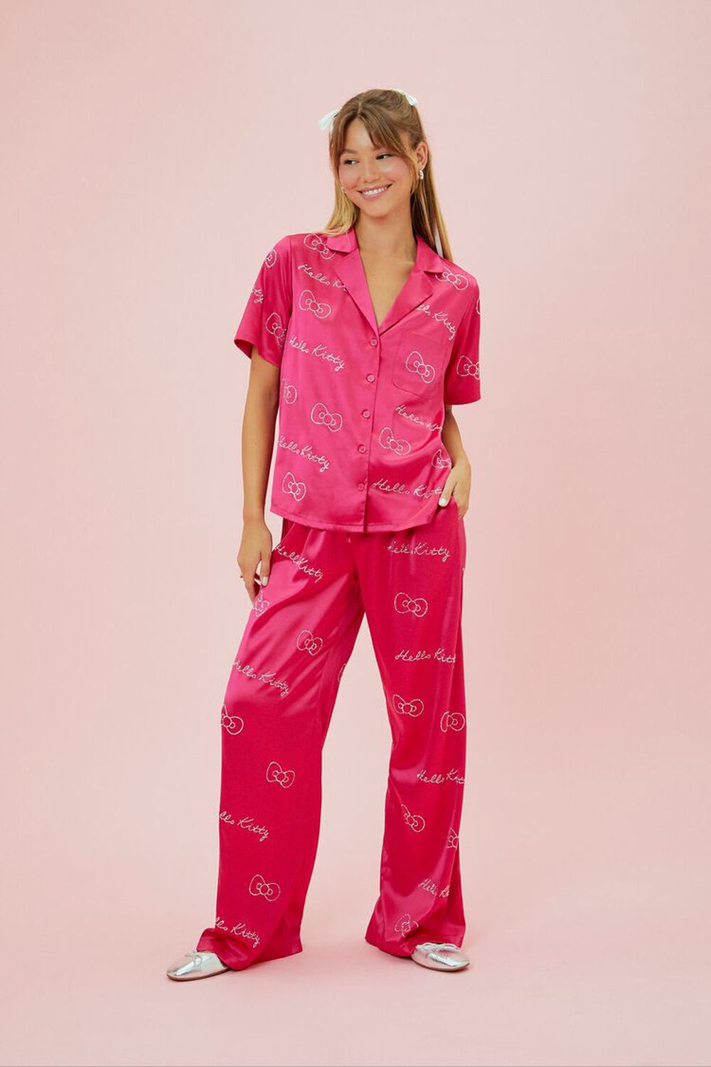 Hikitty Pajama Shirt & Pants Set