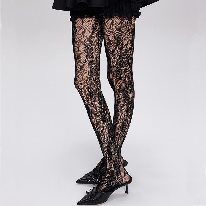 INS Floral Lace Pantyhose