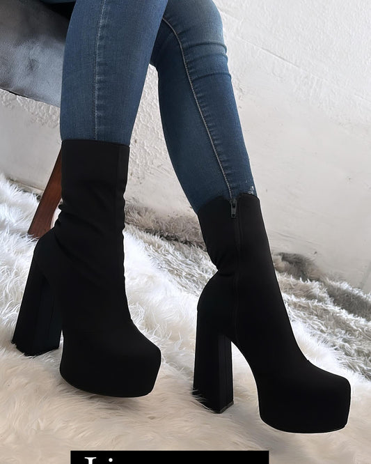 Platform Characteristic Fashion Boots Zipper Ankle Boots Shoes Boots