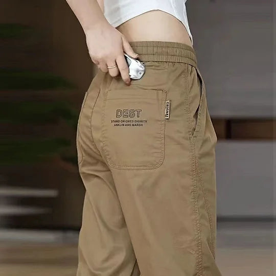 Men's and women's summer ice silk sports casual pants