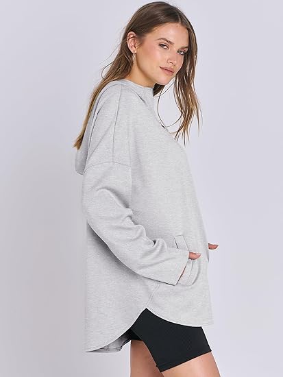 Womens Oversized Hoodie Quarter Zip Sweatshirts