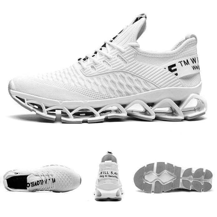 Men's Running  Blade Non Slip Breathable Mesh Soft Sole Casual Athletic Lightweight Walking Shoes