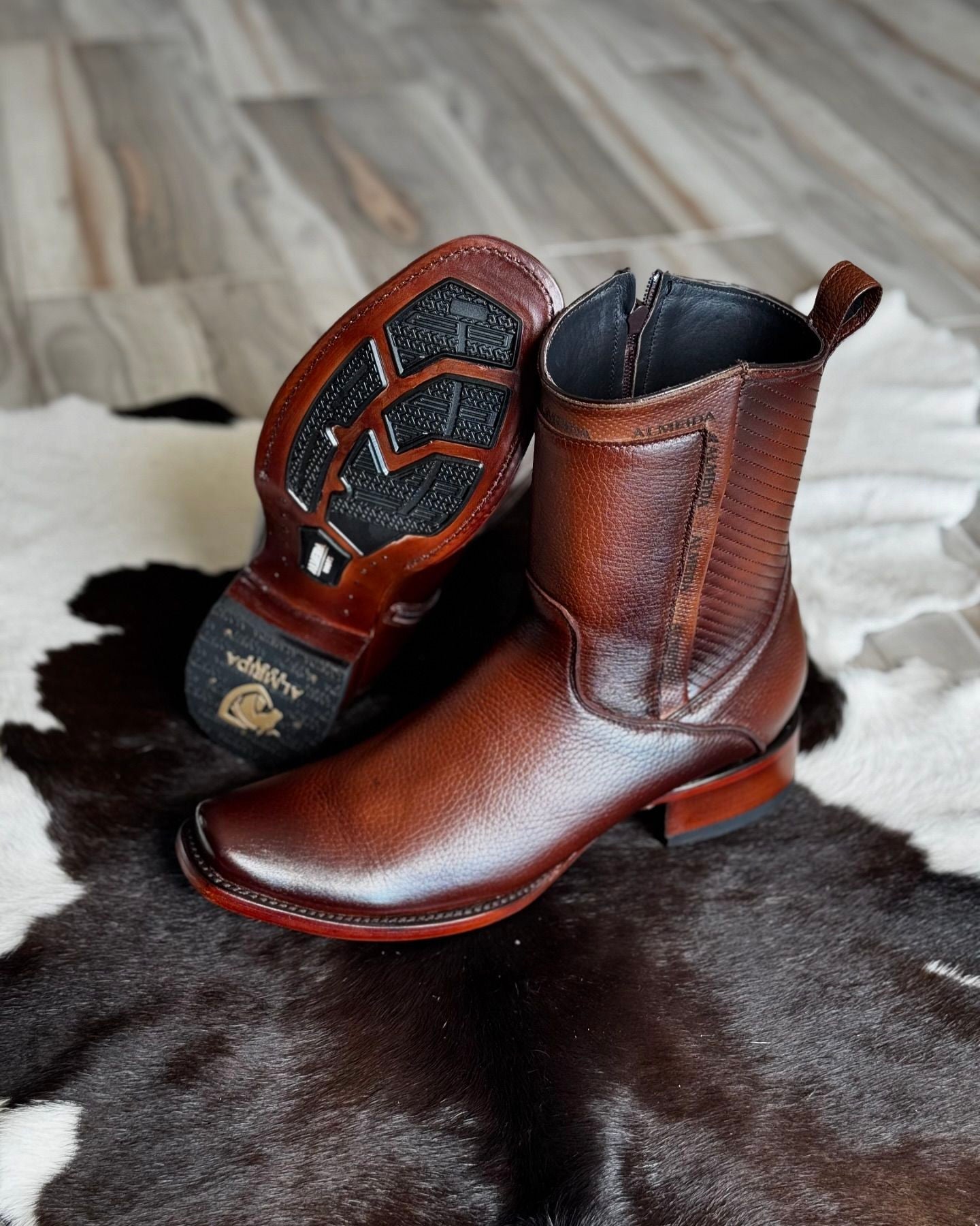 Cowboy Western Deerskin  Boots