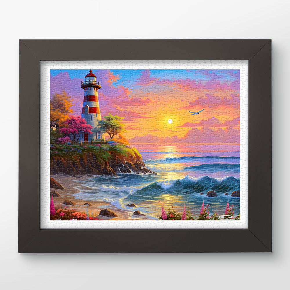 H3521 - 500 Piece - Lighthouse On Tropical Island