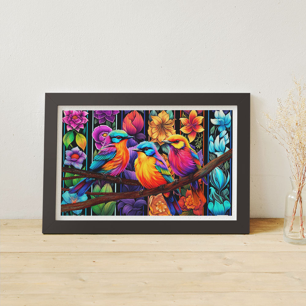 H3551 - 1000 Piece - Colors Carnival - Kingfisher Among Flowers