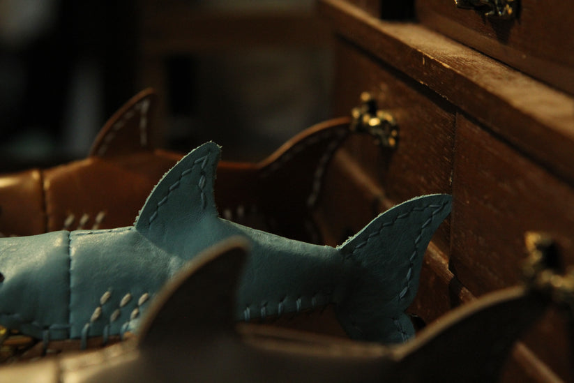 Handmade Leather Shark Coin Purse