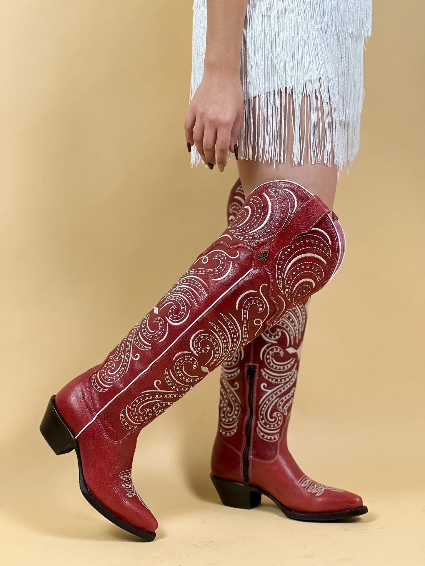 Alaska model leather cowboy boot for women