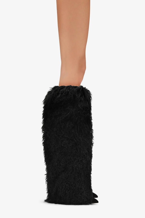 Shearling over-the-knee boots