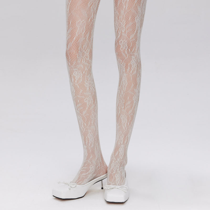 INS Floral Lace Pantyhose