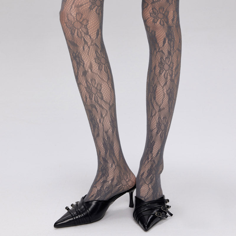 INS Floral Lace Pantyhose