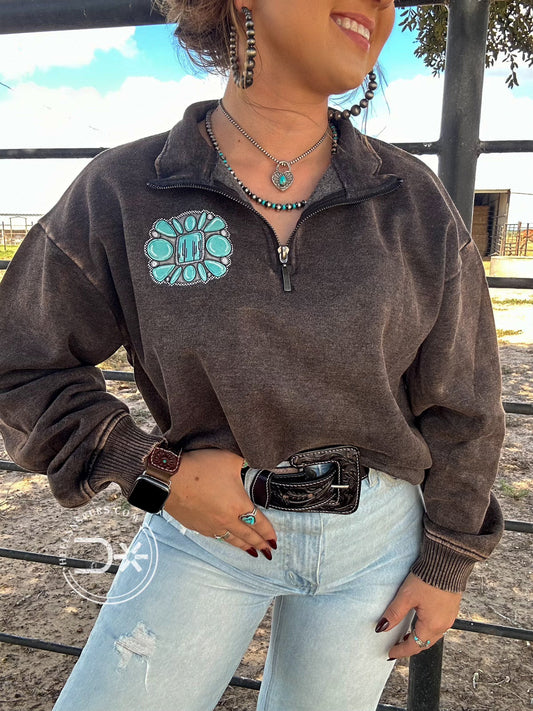 Turquoise Cactus Sweatshirt