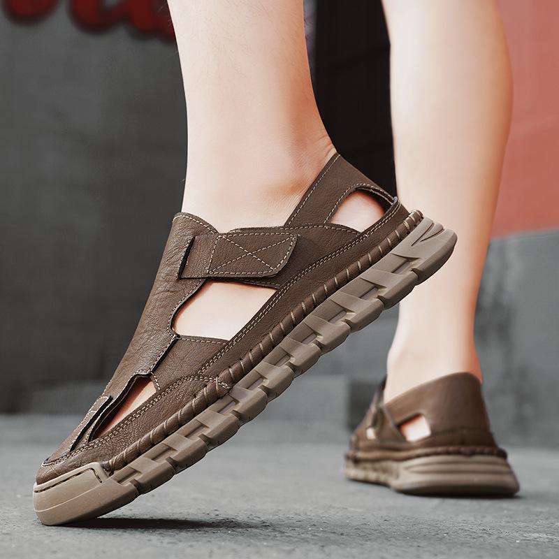 Breathable cowhide summer high quality sandals