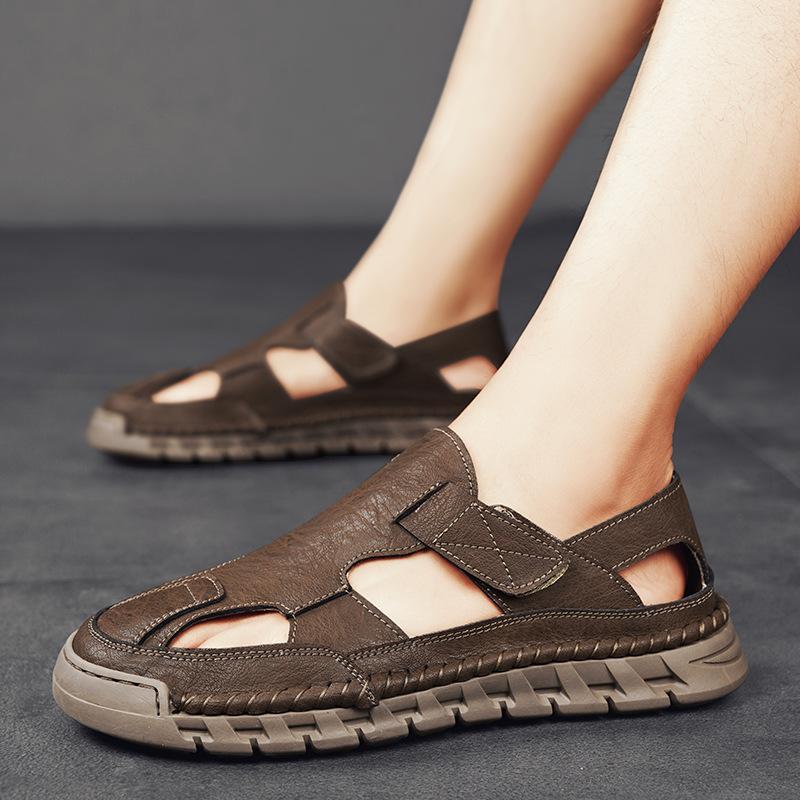 Breathable cowhide summer high quality sandals