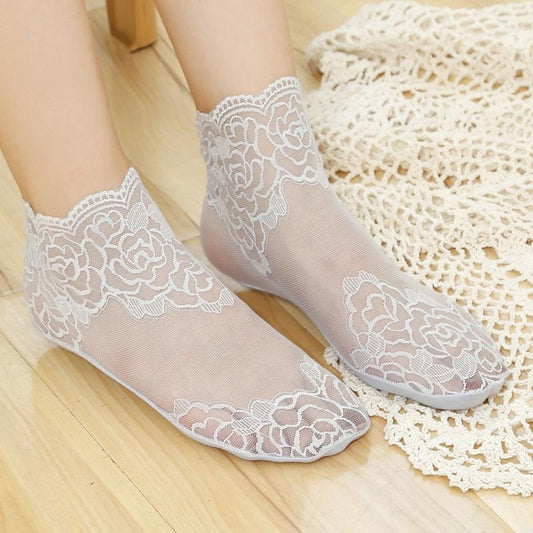 Rose lace socks