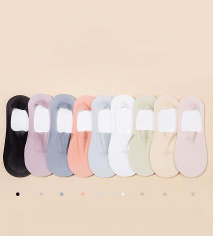 (9 Pairs Gift Set)invisible ice silk boat socks summer breathable socks