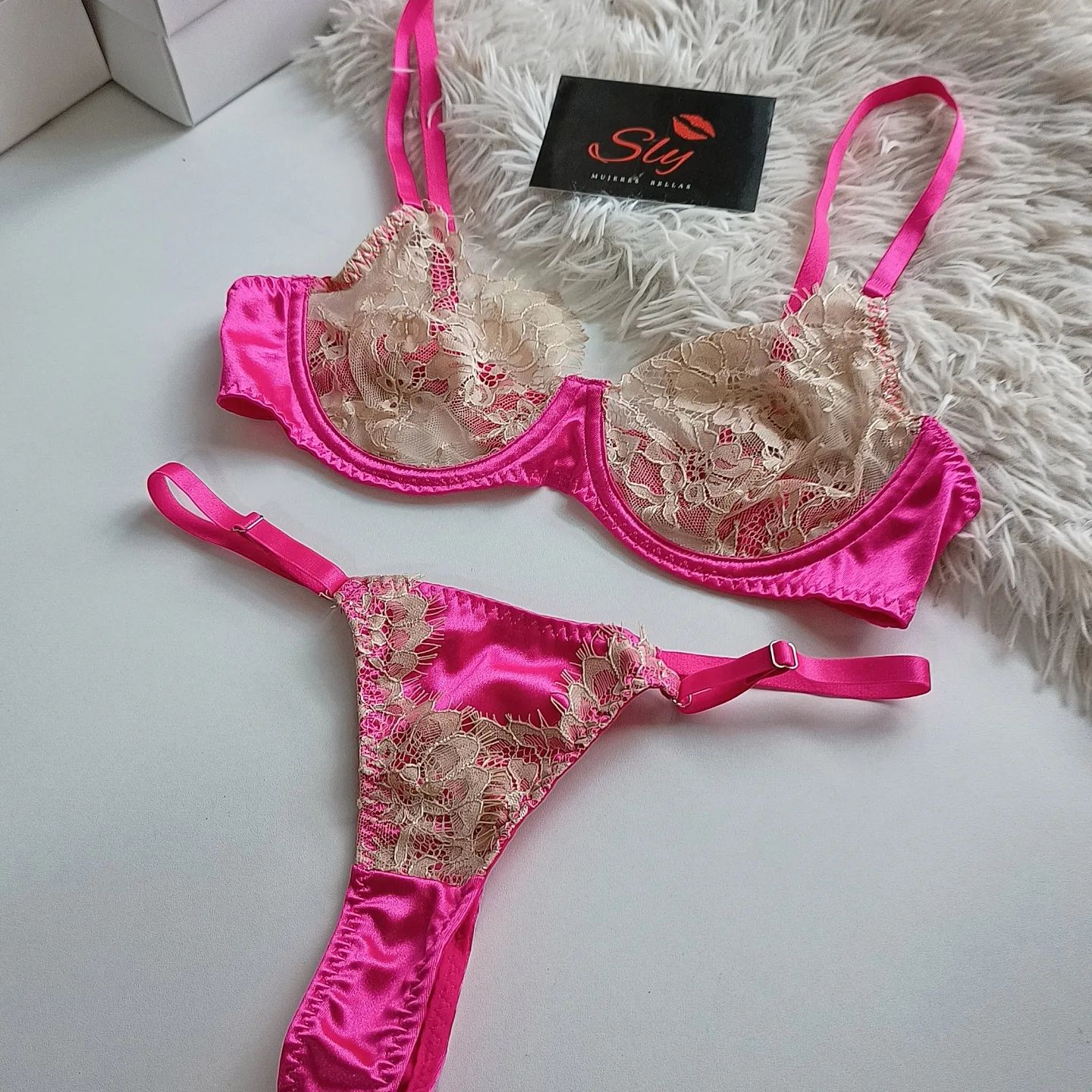 Lace mature women's underwear set